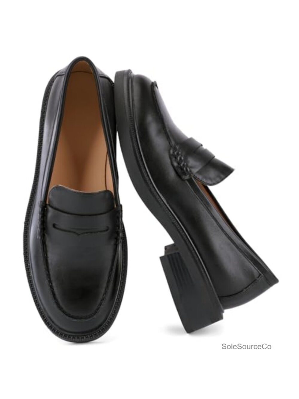 Women's Classic Penny Slip-On Loafers Faux Leather Flat Work Shoes